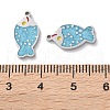 304 Stainless Steel Enamel Pendants STAS-M102-12B-P-3