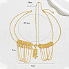 Luxury Elegant Brass Middle Eastern Ramadan Classic Coin Tassel Pendant Face Chain Hair Accessoris Jewelry for Women MX8477-6