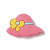 Hat with Bowknot Silicone Focal Beads SIL-M006-04C-1