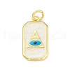 Rack Plating Brass Enamel Pendants KK-C011-47G-01-1