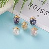 Natural Mixed Gemstone Chip Pendants PALLOY-JF00593-4