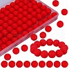 80Pcs Round Silicone Focal Beads SIL-SZ0001-24-35-1