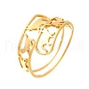 304 Stainless Steel Cuff Rings RJEW-S628-08G-2