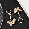 Brass Micro Pave Cubic Zirconia Leverback Earrings EJEW-K300-01G-3