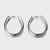 Fashionable S925 Sterling Silver Oval Hoop Earrings AB7208-5