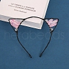 Natural Rose Quartz Hair Bands PW-WG22359-02-1