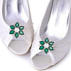 ARRICRAFT 4Pcs 2 Style Flower Glass Rhinestone Shoe Decoration AJEW-AR0001-79B-6