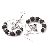Brass with 304 Stainless Steel Dangle Earring EJEW-TA00466-4