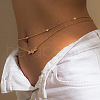 Iron & Alloy Double Layer Word Link Chain Waist Body Chains WGB69D0-02-1