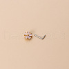 316L Surgical Stainless Steel Micro Pave Cubic Zirconia L-Shaped Nose Rings WG428A6-11-2