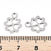 Tarnish Resistant 201 Stainless Steel Flower Charms STAS-R064-29-3