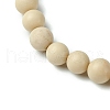 Natural Fossil Beads Stretch Bracelets for Women Men BJEW-JB11349-3