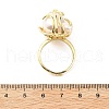 ABS Plastic Pearl Finger Rings RJEW-L128-01G-5