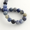 Round Dyed & Heated Natural Blue Aventurine Beads Strands G-R254-6mm-2