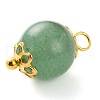 Natural Lapis Lazuli & Red Agate & Green Aventurine & Rose Quartz & Tiger Eye Pendants X-PALLOY-JF00580-3