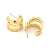 Rack Plating Brass Micro Pave Cubic Zirconia Styd Earrings EJEW-B061-08G-2