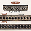 Polyester Rhombus Embroidery Lace Trim OCOR-WH0090-83A-2