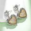 Brass Micro Pave Clear Cubic Zirconia Dangle Earrings EJEW-D322-01P-2