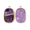 Natural Amethyst Pendants G-P460-04B-2