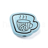Spray Painted Alloy Beads FIND-C064-01B-1