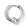 Non-Tarnish 304 Stainless Steel Hoop Earrings STAS-B030-03B-1