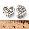 Rack Plating Alloy European Beads PALLOY-S189-03P-2