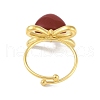 Bowknot 304 Stainless Steel Open Cuff Ring RJEW-Z037-02G-01-3