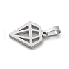 304 Stainless Steel Pendants STAS-L281-003P-2