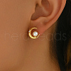 Vintage Casual Brass Irregular Stud Earrings for Women KL3574-3-1