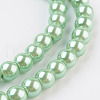 Eco-Friendly Dyed Glass Pearl Bead Strands HY-A008-6mm-RB008-3