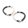 Handmade Polymer Clay Heishi Beads Stretch Bracelets Set BJEW-JB07443-4