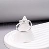 Geometric Design S925 Sterling Silver Cuff Rings for Women WH1236-2-3