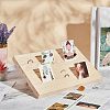 7-Slot Wooden Place Card Display Stands ODIS-WH0029-52A-6