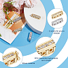 DICOSMETIC 4Pcs 2 Colors Rectangle Brass Micro Pave Clear Cubic Zirconia Twister Clasps ZIRC-DC0001-31-5