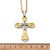 304 Stainless Steel Pendant Necklaces NJEW-H058-04GP-5