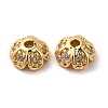 Brass Micro Pave Cubic Zirconia Bead Cap KK-E068-VF848-2-3