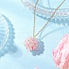 Handmade Glass Seed Beaded Star Pendant 304 Stainless Steel Cable Chain Necklaces for Women NJEW-MZ00118-01-1