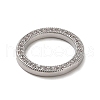 Rack Plating Brass Micro Pave Clear Cubic Zirconia Linking Rings KK-P261-06P-2