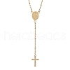 304 Stainless Steel Virgin Rosary Bead Necklaces NJEW-JN05107-2