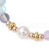 3Pcs Synthetic Moonstone Round Beaded Bracelets for Women BJEW-JB11915-5