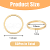 DICOSMETIC 50Pcs 201 Stainless Steel Linking Rings STAS-DC0015-15-2
