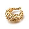 Brass with Cubic Zirconia Pendants KK-E792-10G-2
