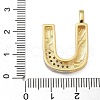 Brass Micro Pave Cubic Zirconia Pendants KK-B126-02G-U-3
