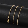 Ion Plating(IP) 304 Stainless Steel Satellite Chain Necklace for Men Women NJEW-M200-05G-2