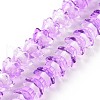 Transparent Glass Beads Strands LAMP-H061-01A-01-1