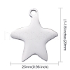 Tarnish Resistant 304 Stainless Steel Pendants STAS-I140-13S-4