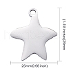 304 Stainless Steel Pendants STAS-I140-13S-4