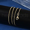 1mm Rack Plating Brass Curb Chain Necklaces for Women Men MAK-L044-26G-2