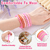 6Pcs 6 Styles 8mm Glass Round Beaded Stretch Bracelet Sets BJEW-TAC0023-5