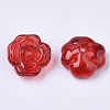 Transparent Spray Painted Glass Beads X-GLAA-T013-01-A03-2
